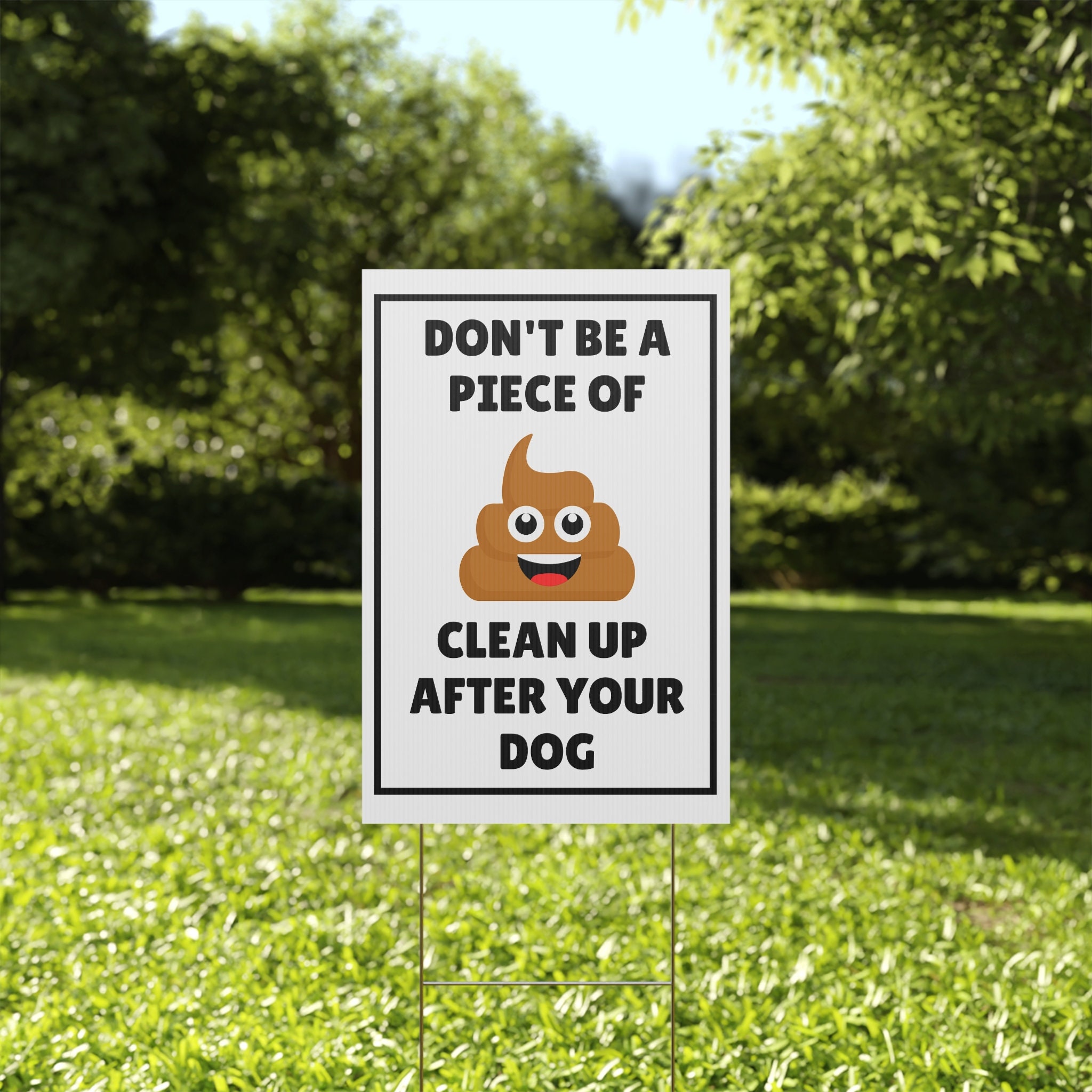 Metallschild 'Be A Good Neighbor - Clean Up After Your Dog' 13x26 Cm Für Garten & Hof
