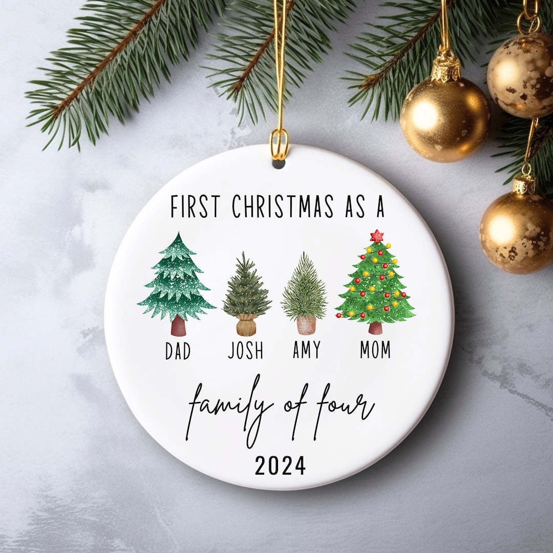 Family Of 4 Christmas Ornament 