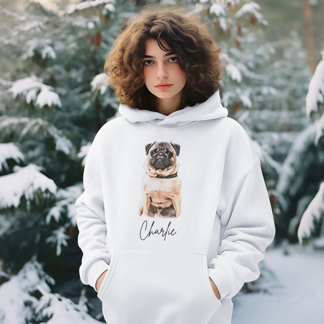 Custom Pet Portrait Hoodie From Photo Dog Face Hoodie Etsy