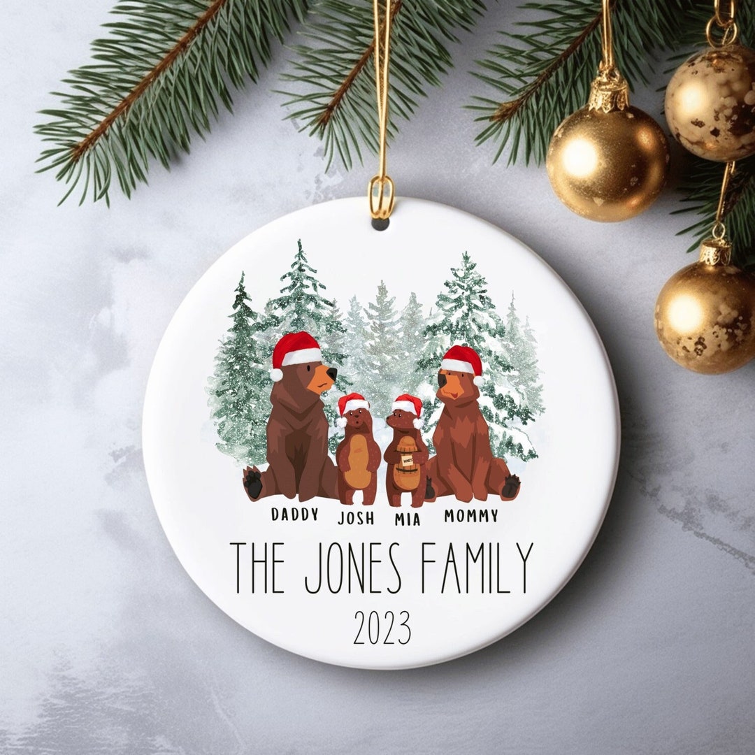 Family Of Four Christmas Ornament 
