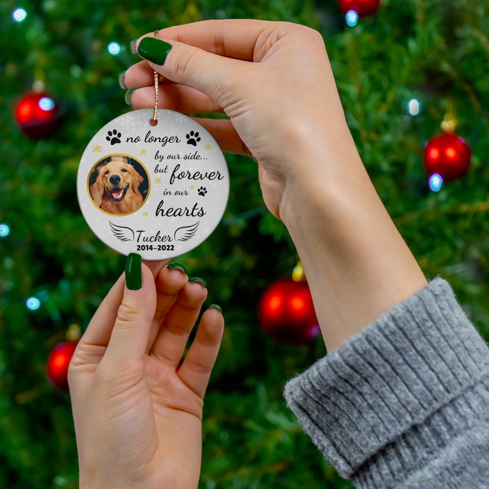 Dog Memorial Ornament Dog Memory Christmas Ornament Dog Etsy