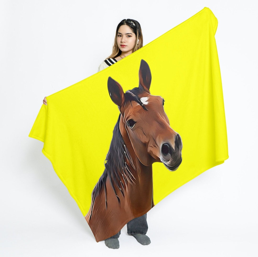 Custom Horse Portrait Blanket Horse Gifts for Women Etsy