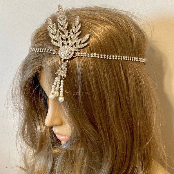 black flapper headpiece