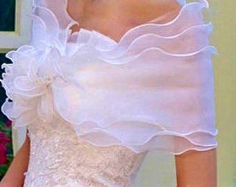 Ivory Lace Jacket, White Lace Shawl, Boho Wedding Shrug
