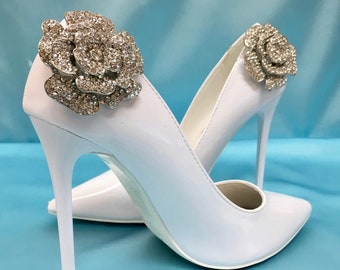 Accessoire de chaussure en strass de mariée, clips de chaussures de mariage