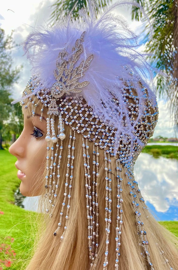 Cloche Hat Silver Womans 1920s Headpiece Cloche Hat Silver Womans 1920s Headpiece