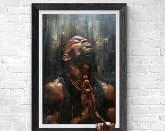 Schwarze christliche Kunst: Religiöses Wanddekor (Digitaldruck)