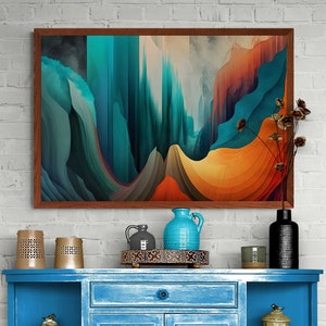 Colorful Abstract Painting: Modern Wall Art (Digital Download)
