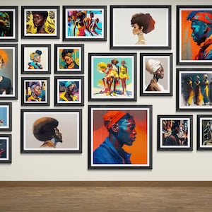 Mega Bundle di stampe artistiche afrocentriche: decorazioni artistiche nere (download digitale)