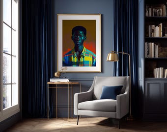 Vintage African American Art Print: 70s Style, Extra Large (Digital Download)