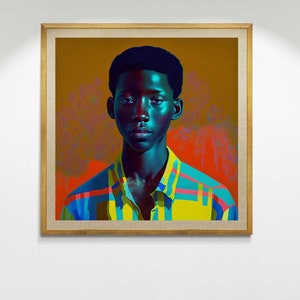 Arte mural afroamericano vintage / Impresión vintage de los años 70 / Descarga digital / Arte mural imprimible extragrande / Edición limitada de 100 descargas