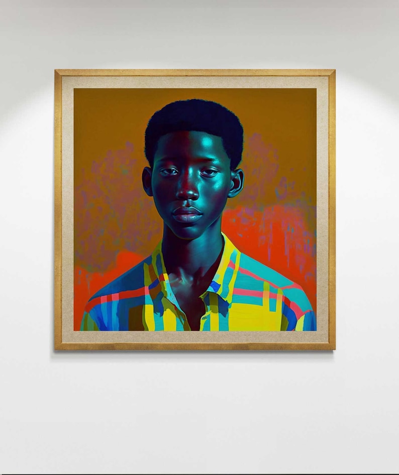 Vintage African American Wall Art Vintage 70's Print Digital Download