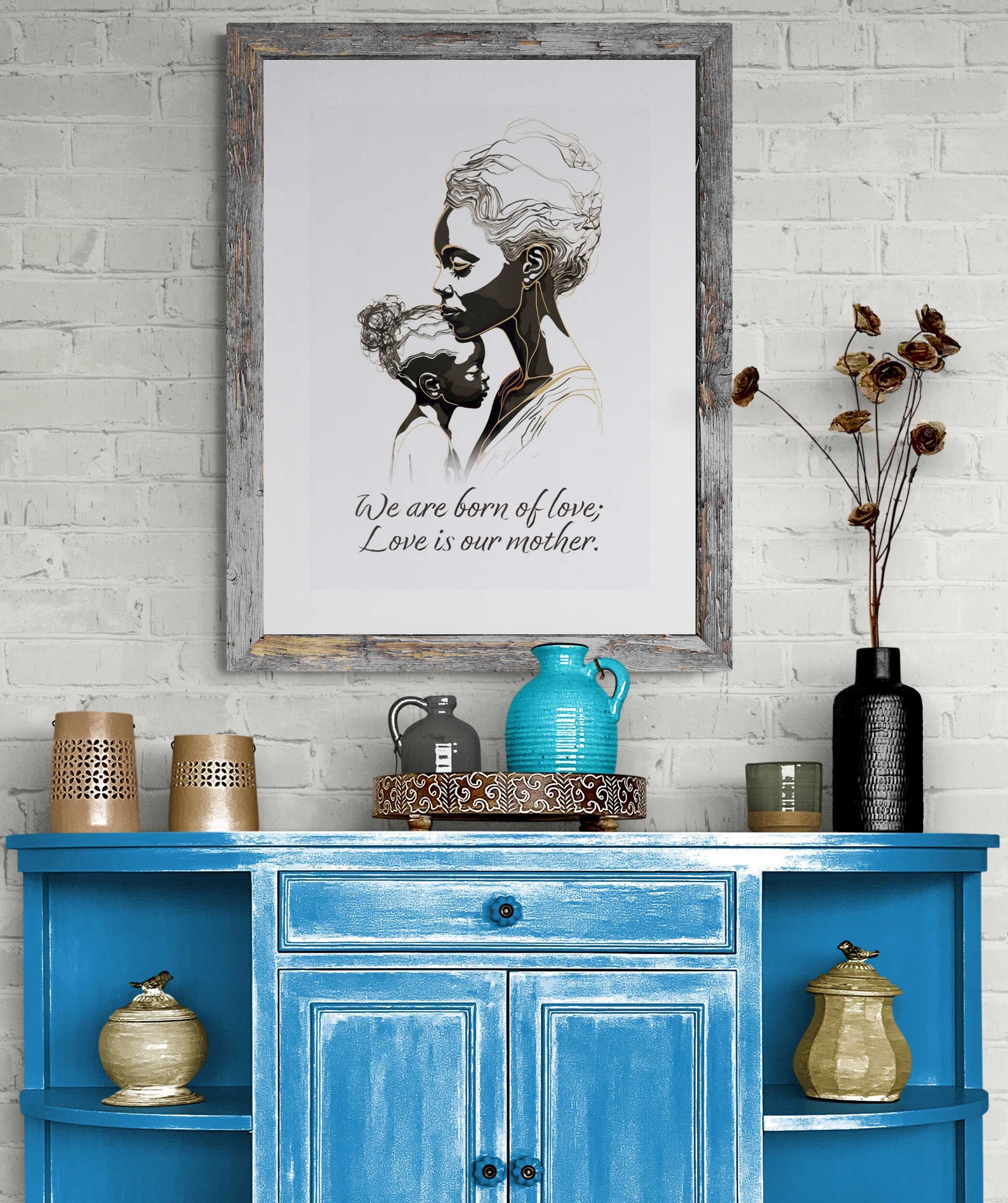 Mother's Day Wall Art Black Mothers Gifts Ideas Black Art Digital ...