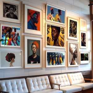 Set di 20 stampe artistiche afrocentriche: Mega Bundle Eclectic Black (download digitale)