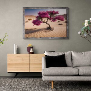 Vibrant Desert Tree Wall Art Painting | Desert Decoring Living Room ...