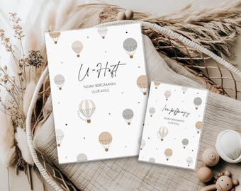 Set U-Heft und Impfpass Hülle • personalisiert • Geschenk zur Geburt • Schutzhülle mit Namen • personalisiertes U-Heft Cover • Impfpasshülle