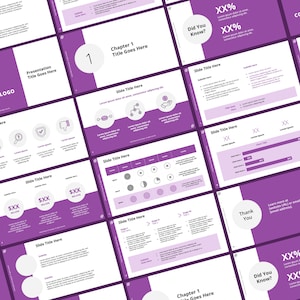 Professional Business Presentation Template - Google Slides and Powerpoint - Customizable and Editable - Purple