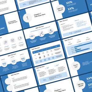 Professional Business Presentation Template - Google Slides and Powerpoint - Customizable and Editable - Blue
