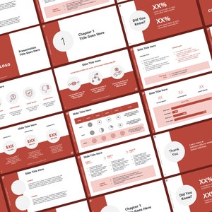 Professional Business Presentation Template - Google Slides and Powerpoint - Customizable and Editable - Red