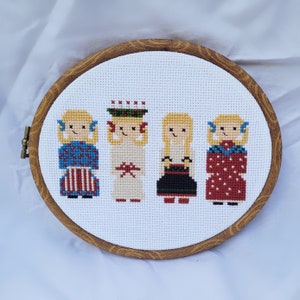 1850s Blonde Doll Cross Stitch Pattern