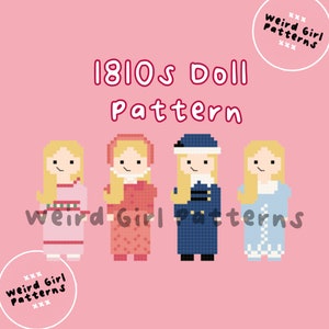 1810s Doll Cross Stitch Pattern