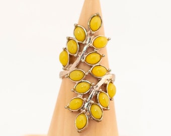 Vintage Yellow Autumn Ring Size 9 - T13