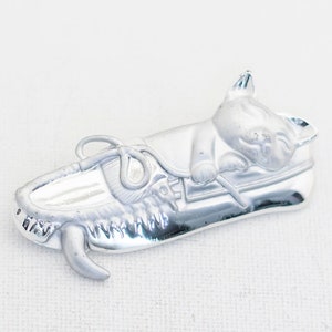 Vintage Silver Loafers Shoes Brooch by AJC - T18
