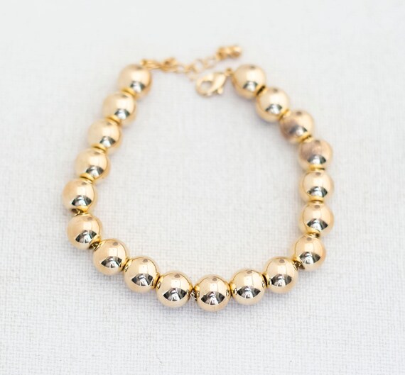 Vintage Golden Pearls Elegant Beaded Bracelet 8 i… - image 1