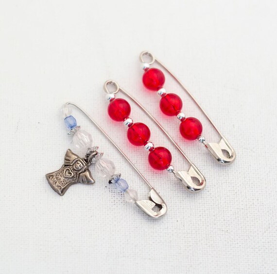 Vintage 3 Pieces Cute Beaded Pins - T15 - image 1