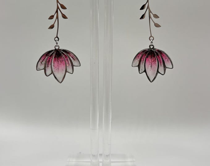 Hand Painted Floral Earrings