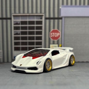 Custom Hot Wheels Lamborghini Sesto Elemento  - Mattel - Lamborghini - Diecast - Model Car - Diecast Lamborghini - Sesto Elemento