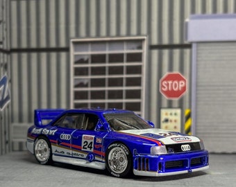 Custom Hot Wheels Audi 90 IMSA Quattro: Blue Diecast Race Car
