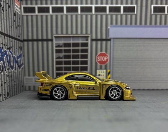 Custom Hot Wheels LBWK Nissan Silvia S15: Top Secret Gold Diecast