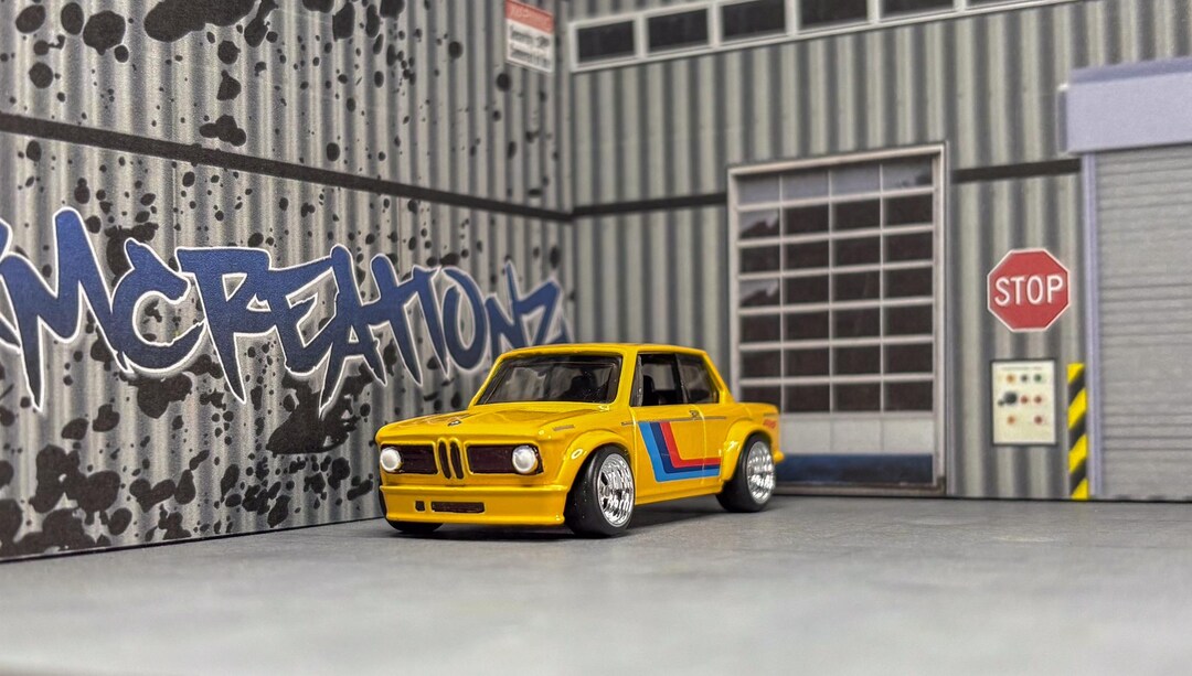 ウッドガレージ　ビートル　カラー【レモン】 Custom Hot Wheels BMW 2002 Diecast – Yellow German Racing Icon - Etsy