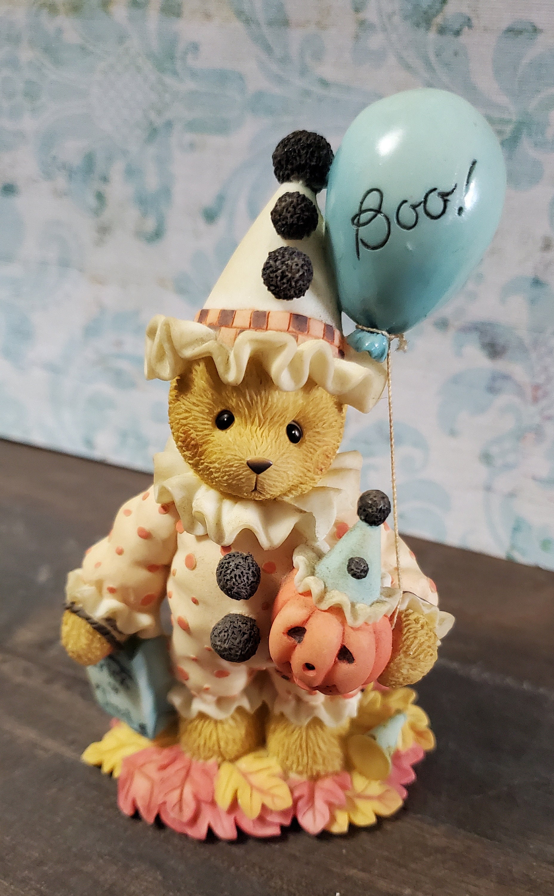 Cherished Teddies 1999 Natalie Boo Clown Halloween Figurine Enesco Vintage Bear Etsy