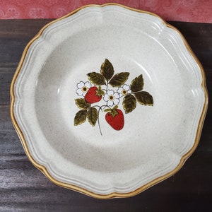 STRAWBERRY FESTIVAL Mikasa 9 3/4&quot; Round Vegetable Serving Bowl Stoneware Vintage