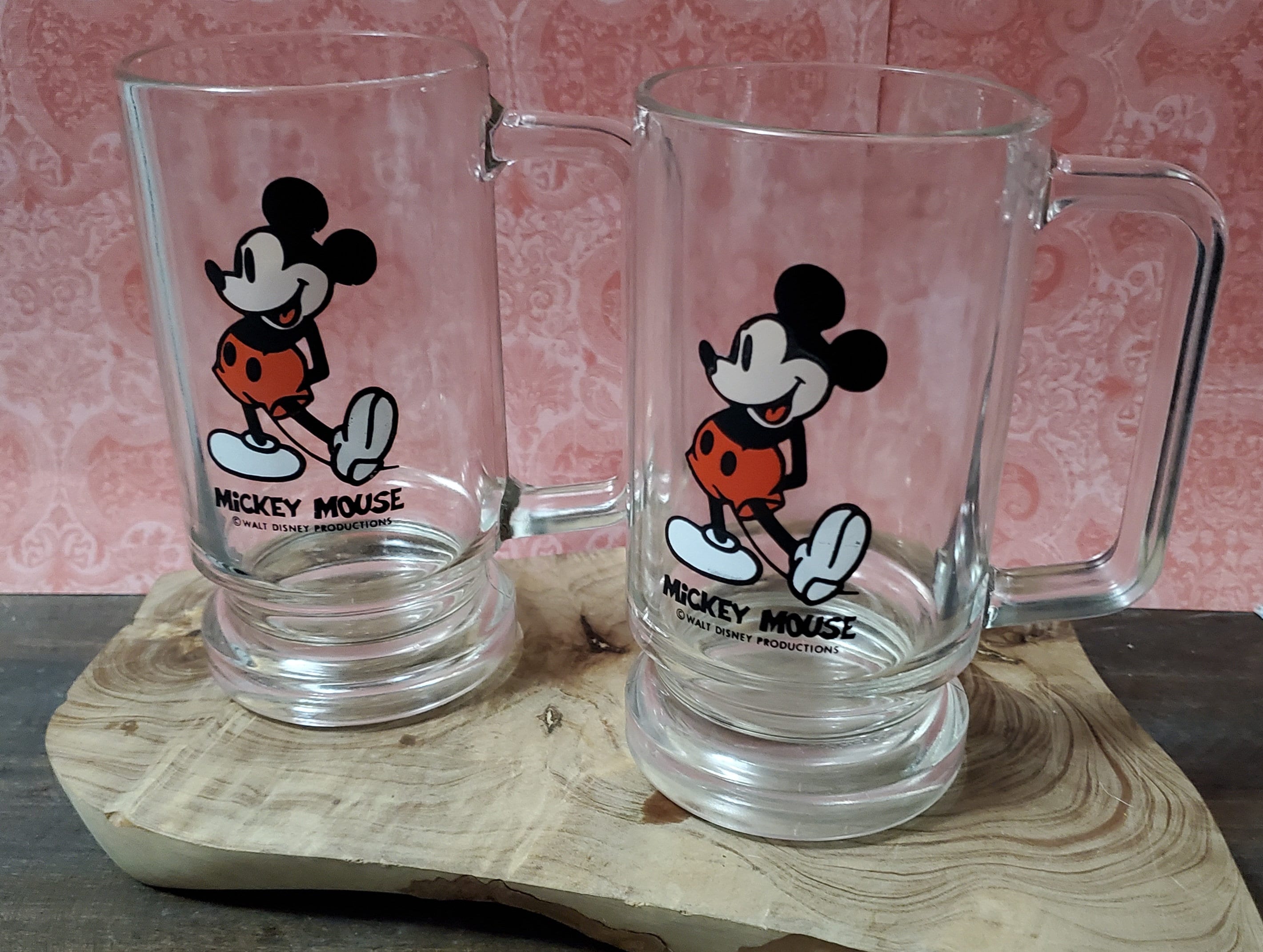Vintage Mickey Mouse Glass Beer Mug - Cheers with Classic Disney Charm