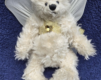 Vintage Ganz Cottage Collectibles ANGEL Bear 9" Plush w/Wings Gold Halo Jointed