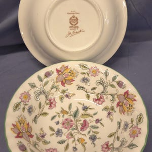Vintage Minton Haddon Hall 4pc Set 2 Cereal Bowl 1 Salad 1 Luncheon Plate