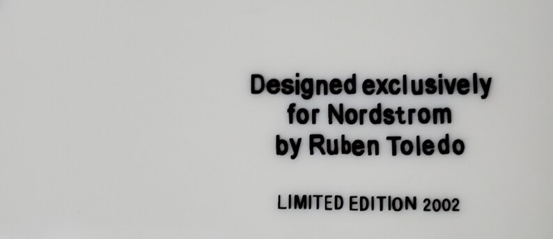 4 Nordstrom Ruben Toledo Salad Dessert Plate Fashion Limited Edition 2002 Dogs image 5