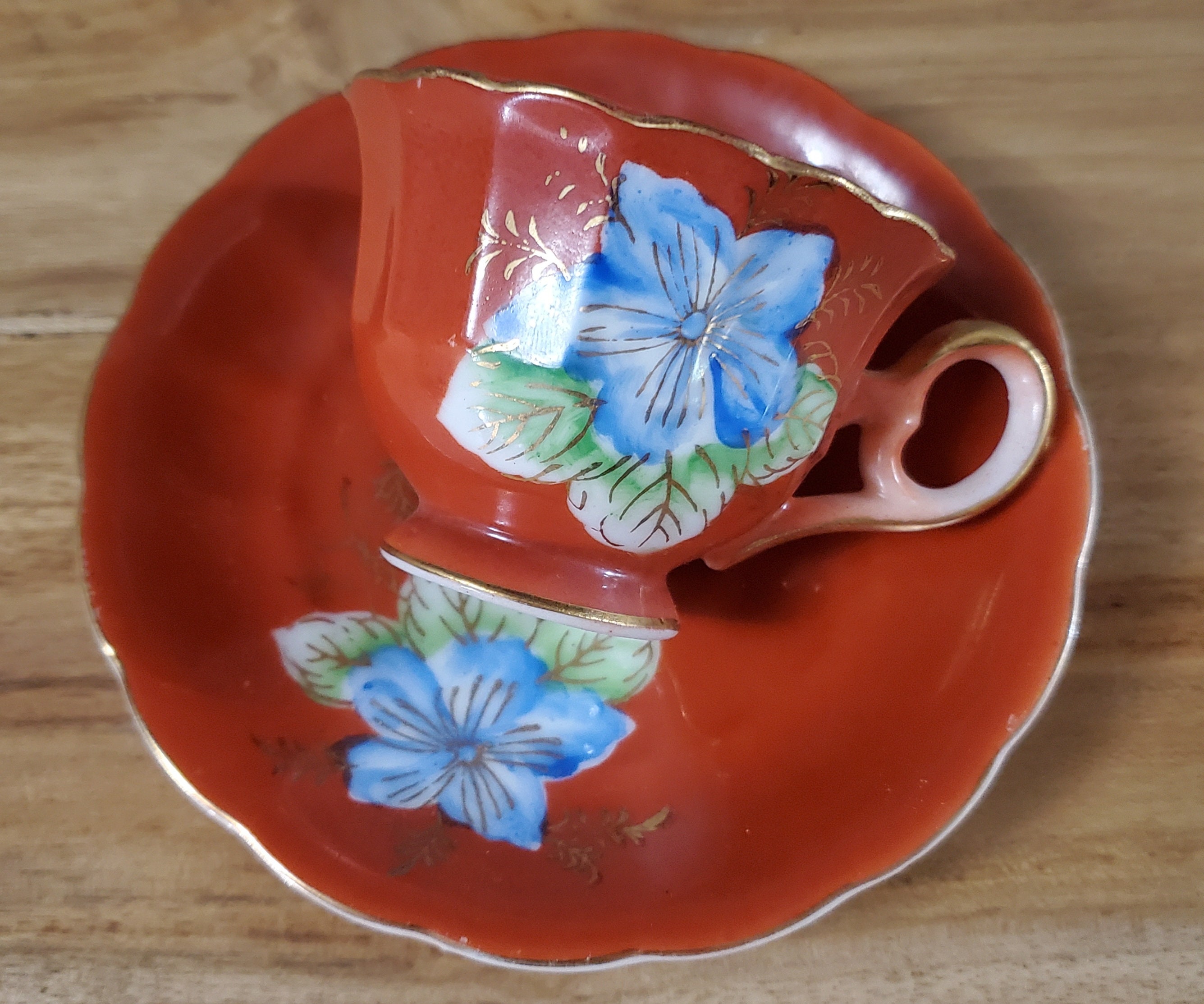 Orange and Blue China Japan - Etsy