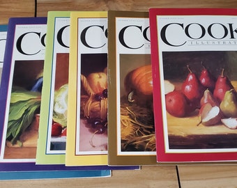 Lot of 6 Cook's Illustrated Magazines 2002 Cooking Variety All Months