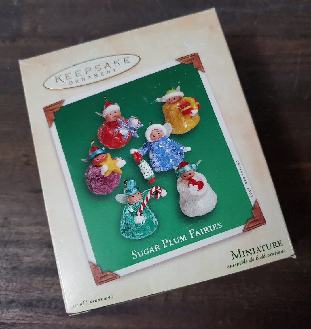 Vintage 2002 Hallmark Ornament Sugar Plum FAIRIES Set of 6 Mini