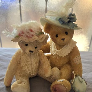 Vintage 1999 Cherished Teddies Tess & Friend Things Do Not Change We Do Figurine