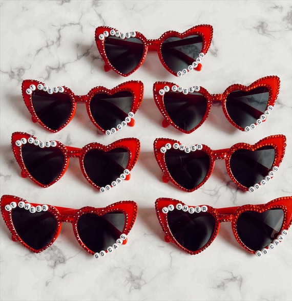 Rhinestone Outline Cheer Sunglasses - Etsy display picture 2