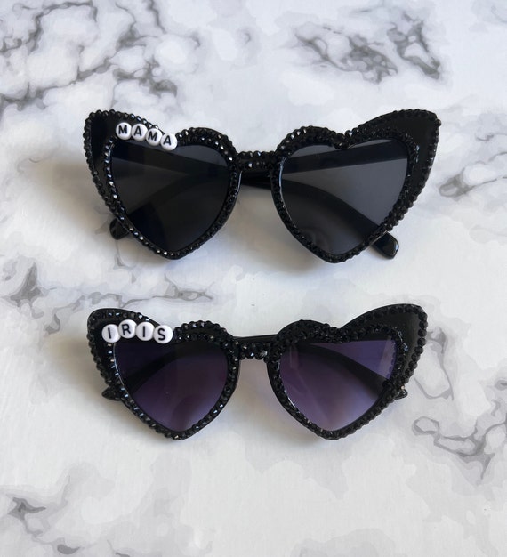 Mama Me Rhinestone Outlined Sunglasses