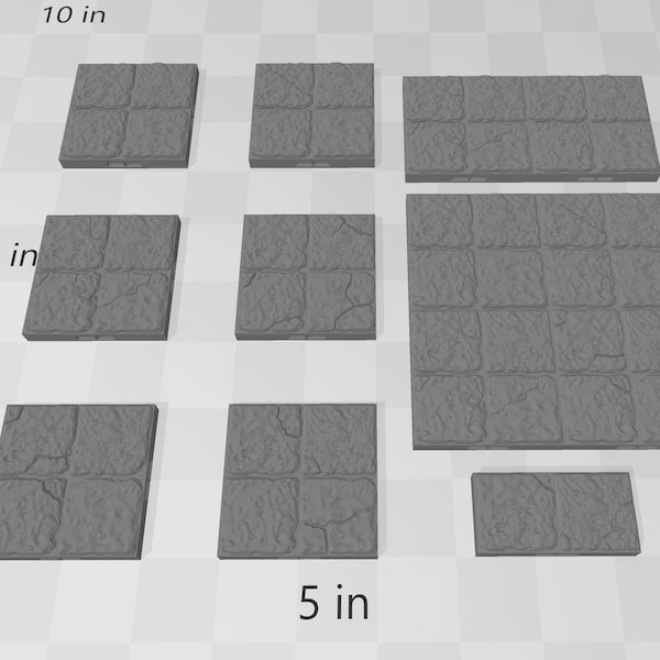 Dungeon Style Floor Tiles - DnD 5E, Pathfinder 2E - Dungeon Tiles, DragonLock Fat Dragon Games, Terrain  | 1" / 28mm Scale | Accessories