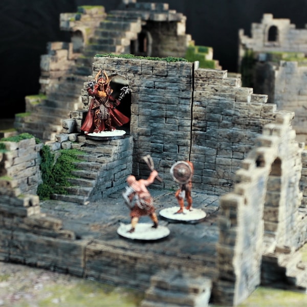 Ruins Terrain 1 - The Ruins of Ashborne - Tabletop Ruins Terrain for your DnD/Pathfinder/TTRPG and Wargaming setup!