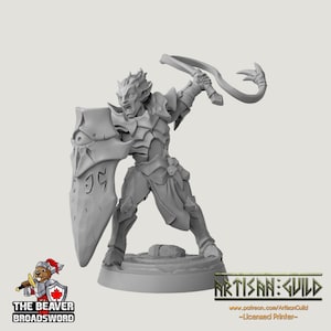 Ashen Alfar Inquisitor A - Dungeons and Dragons | Male | Fighter | Paldin Cleric | Elf Drow DnD 5e Fantasy  Pathfinder 2e 5e Tabletop Mini