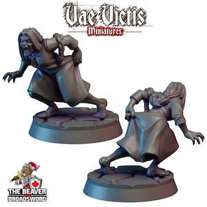 Miniatura de Vampire Spawn - Vae Victis / DnD / Pathfinder / femenino / no muerto / oscuro / gótico / zombi / monstruo / victoriano / 28 mm 32 mm / fantasía